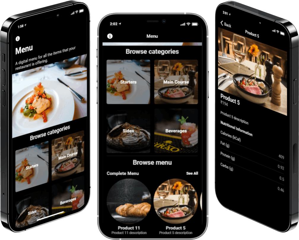 Menu Digitale con QR Code per studi grafici e tipografie
